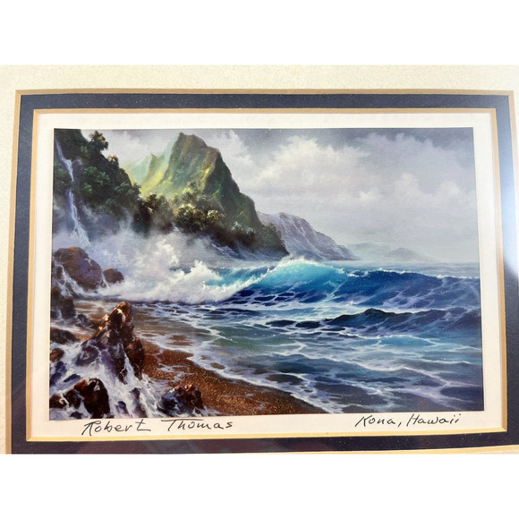 Pair Robert Thomas Kona Hawaii Giclée Prints Wall Art Framed Vintage - Picture 5 of 10